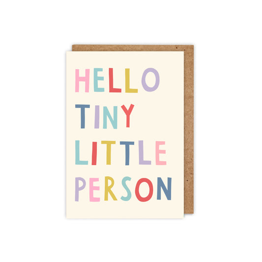 Hello Tiny Little Person New Baby Card