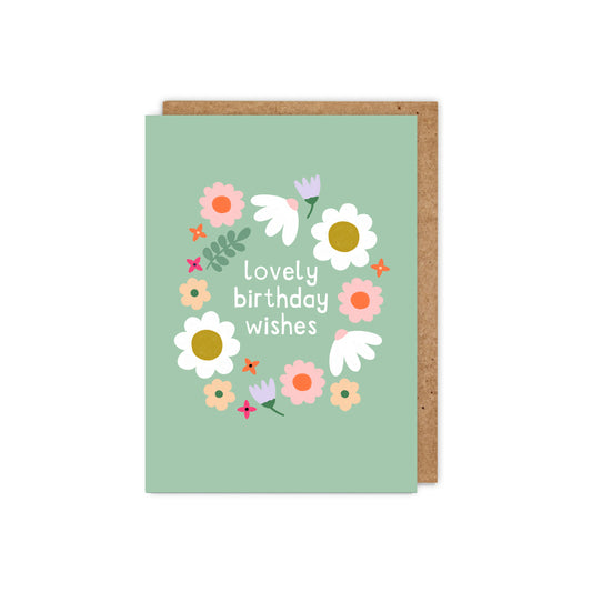 Lovely Birthday Wishes Floral- Spot Gloss